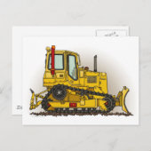 Grande carte postale de dozer Bulldozer (Devant / Derrière)
