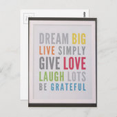 Grande carte postale Dream Restez en contact (Devant / Derrière)