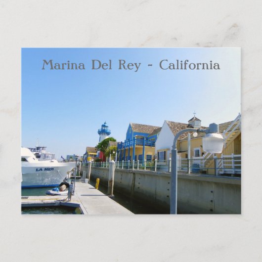 Grande carte postale Marina Del Rey ! (Devant)