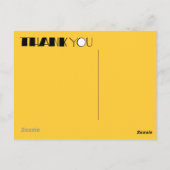 Grande carte postale noire Merci (Dos)