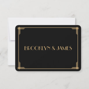 Grande Carte RSVP Gatsby Art Déco Mariage
