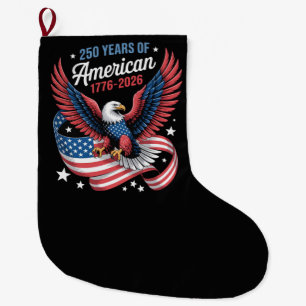 Grande Chaussette De Noël 250e anniversaire aigle patriotique États-Unis