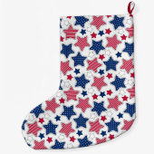 Grande Chaussette De Noël 4 juillet stockage (Dos)