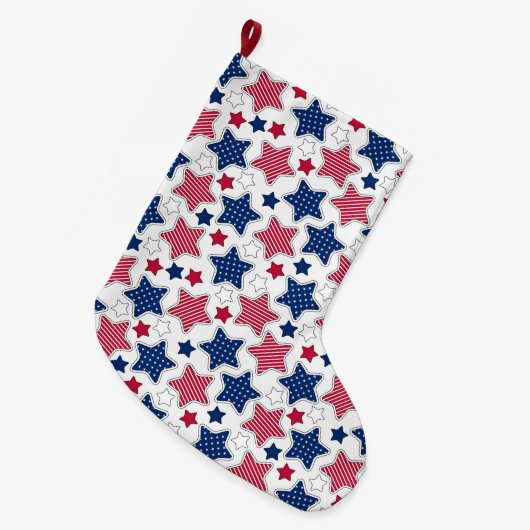 Grande Chaussette De Noël 4 juillet stockage (Devant (Accrochage))
