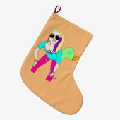 Grande Chaussette De Noël 80s foxy fille (Devant (Accrochage))