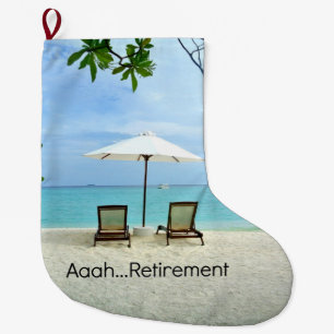 Grande Chaussette De Noël Aaah...retraite, Détente à la plage