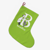 Grande Chaussette De Noël ABC du Dr Seuss : Lettre B - Blanc | Ajouter Votre (Devant (Accrochage))