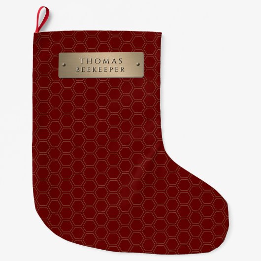 Grande Chaussette De Noël Abeignets de nid d'or (Devant)