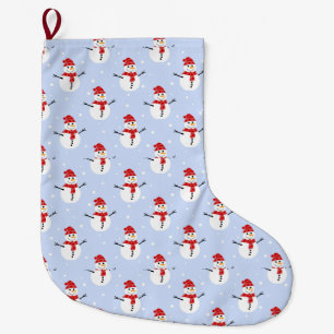 Grande Chaussette De Noël Adorable Noël Snowman Motifs Festive