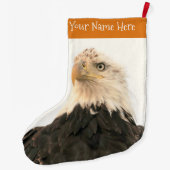 Grande Chaussette De Noël Aigle de Bald s'estompe dans le ciel fumé (Dos)