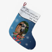 Grande Chaussette De Noël AJOUTER VOTRE CHÈQUE Photo et nom Cher Père Noël (Devant (Accrochage))