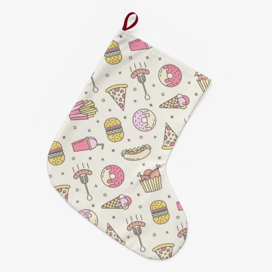 Grande Chaussette De Noël Alimentation indésirable (Devant (Accrochage))