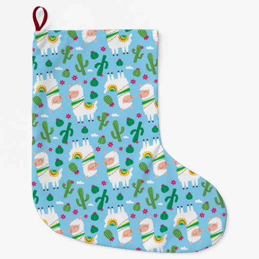 Grande Chaussette De Noël Alpacas/Llamas (Devant)