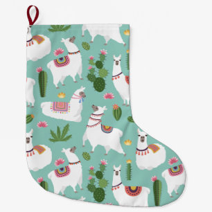Grande Chaussette De Noël Alpacas/Llamas