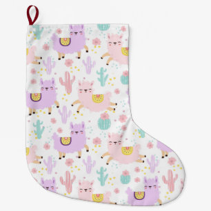 Grande Chaussette De Noël Alpacas/Llamas