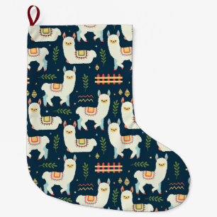 Grande Chaussette De Noël Alpacas/Llamas