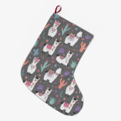 Grande Chaussette De Noël Alpacas/Llamas (Devant (Accrochage))