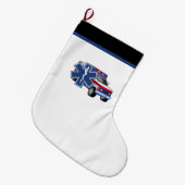 Grande Chaussette De Noël Ambulance de l'infirmier SME d'EMT (Devant (Accrochage))