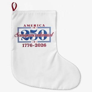 Grande Chaussette De Noël Amérique 250 Semiquincentenaire Graphique – 1776-2