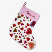 Grande Chaussette De Noël Amour, coeur de gloire 2 (Devant (Accrochage))