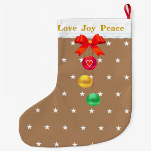Grande Chaussette De Noël Amour Joie Paix