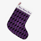 Grande Chaussette De Noël Amoureux des chats Noël Stocking Customisé (Devant (Accrochage))