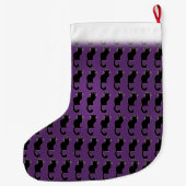 Grande Chaussette De Noël Amoureux des chats Noël Stocking Customisé (Dos)