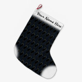 Grande Chaussette De Noël Amoureux des chats Noël Stocking Customisé (Devant (Accrochage))