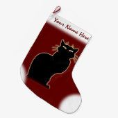Grande Chaussette De Noël Amoureux des chats Noël Stocking Customisé (Devant (Accrochage))