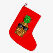 Grande Chaussette De Noël Ananas Cool (Devant (Accrochage))