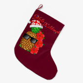 Grande Chaussette De Noël Ananas de Noël de Mele Kalikimaka (Devant (Accrochage))