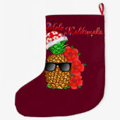 Grande Chaussette De Noël Ananas de Noël de Mele Kalikimaka (Dos)