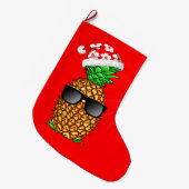 Grande Chaussette De Noël Ananas du Père Noël (Devant (Accrochage))