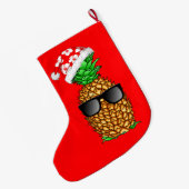 Grande Chaussette De Noël Ananas du Père Noël (Dos (Accrochage))