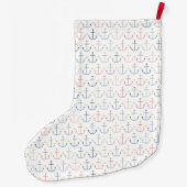 Grande Chaussette De Noël Ancres bleues (Dos)