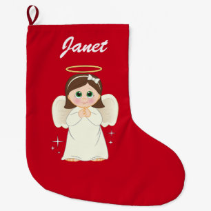 Grande Chaussette De Noël Ange de Noël