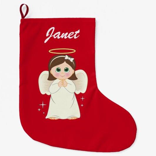 Grande Chaussette De Noël Ange de Noël (Devant)