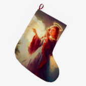 Grande Chaussette De Noël Ange de Noël 3 (Devant (Accrochage))