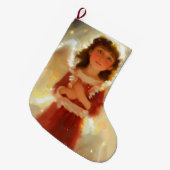 Grande Chaussette De Noël Ange de Noël 4 (Devant (Accrochage))