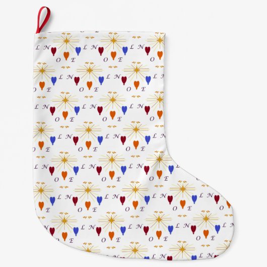 Grande Chaussette De Noël Anges de Noël dans Star Noel (Devant)