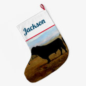 Grande Chaussette De Noël Angle noir Vintage (Dos (Accrochage))