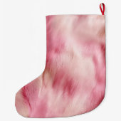 Grande Chaussette De Noël Animal blanc rose (Dos)