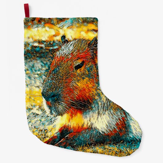 Grande Chaussette De Noël AnimalArt_Capybara_006 (Devant)