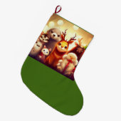 Grande Chaussette De Noël Animaux de Noël 1 (Devant (Accrochage))