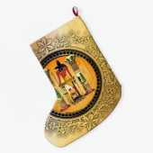 Grande Chaussette De Noël Anubis le dieu égyptien (Dos (Accrochage))