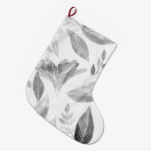 Grande Chaussette De Noël Aquarelle chute feuilles 8 (Devant (Accrochage))