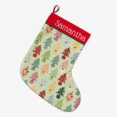 Grande Chaussette De Noël Arbre de Noël (Devant (Accrochage))