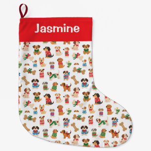 Grande Chaussette De Noël Arbre de Noël Coloré Simple Personnalisable pour A