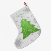 Grande Chaussette De Noël Arbre de Noël Festif Vert Stocking (Dos (Accrochage))