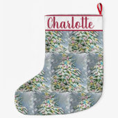 Grande Chaussette De Noël Arbre de Noël neigeux (Dos)